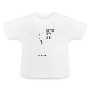 Ski lift Ankerlift T-Bar Surface Lift - Baby Organic T-Shirt with Round Neck - white - Front