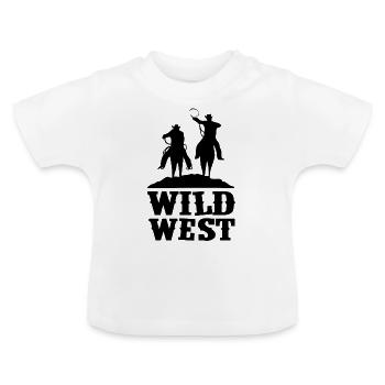 Wild West - Baby Bio-T-Shirt mit Rundhals - Weiß - Vorne