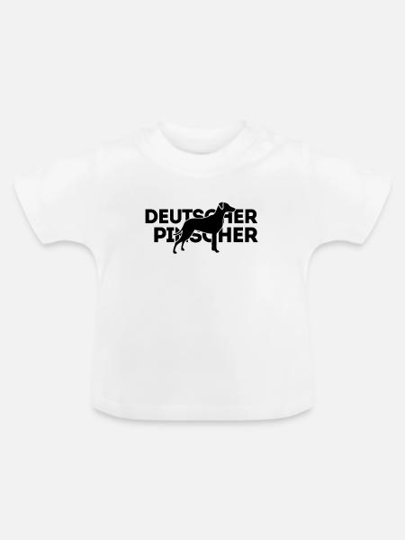 Deutscher Pinscher - Baby Bio-T-Shirt mit Rundhals - Weiß