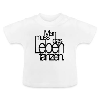 il faut danser la vie par Nietzsche - T-shirt bio col rond Bébé - blanc - Devant
