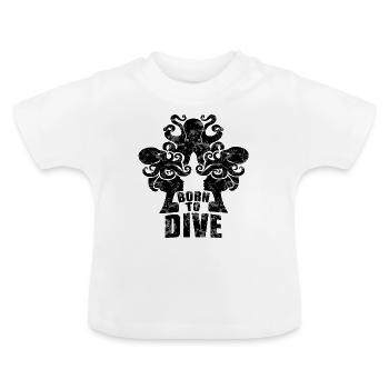 Diver - Baby Organic T-Shirt with Round Neck - white - Front