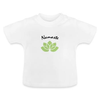 Namaste - T-shirt bio col rond Bébé - blanc - Devant