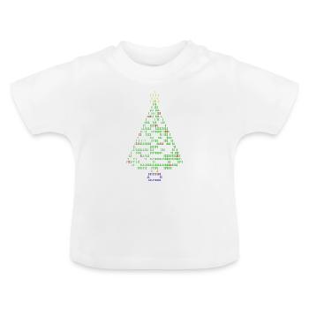 Arbre de Noël ASCII art - T-shirt bio col rond Bébé - blanc - Devant