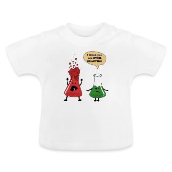 Wissenschaft Reagenzglas Tee Design - Baby Bio-T-Shirt mit Rundhals - Weiß - Vorne