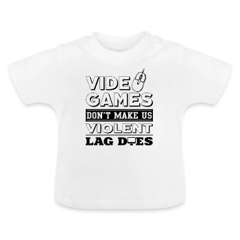 Gamer - T-shirt bio col rond Bébé - blanc - Devant