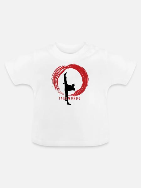 Taekwondo Sport - Baby Bio-T-Shirt mit Rundhals - Weiß