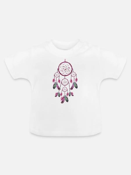 TRAUMFÄNGER NATIVE - Baby Bio-T-Shirt mit Rundhals - Weiß