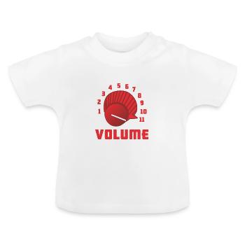 Régulateur de volume - 11 niveaux amplificateur guitare - T-shirt bio col rond Bébé - blanc - Devant