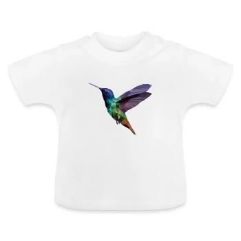 Oiseau polygone - T-shirt bio col rond Bébé - blanc - Devant