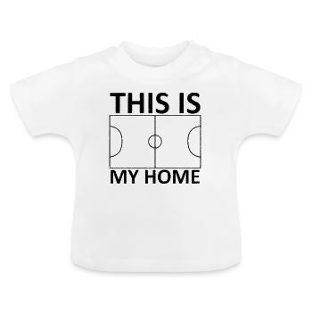 Football football pitch - Baby Organic T-Shirt with Round Neck - white - Front