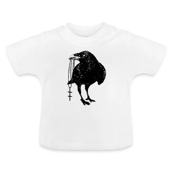 Corbeau Anti-religion Athéisme Athéisme - T-shirt bio col rond Bébé - blanc - Devant