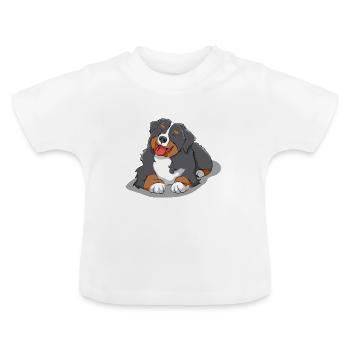 Berner Sennenhund chien doux nez de fourrure chiens - T-shirt bio col rond Bébé - blanc - Devant