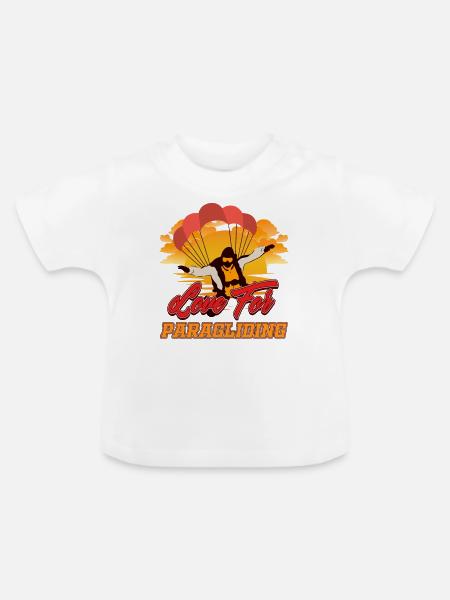 Gleitschirmfliegen Gleitschirmflieger Paragleiter - Baby Bio-T-Shirt mit Rundhals - Weiß