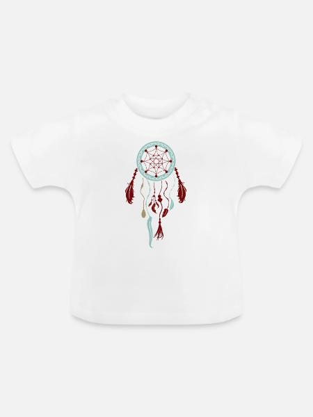 TRAUMFÄNGER - Baby Bio-T-Shirt mit Rundhals - Weiß