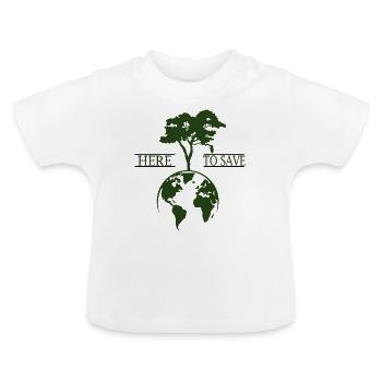 climate Protection - Baby Organic T-Shirt with Round Neck - white - Front