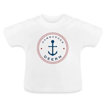 Hamburger Deern fille d'Hambourg - T-shirt bio col rond Bébé - blanc - Devant