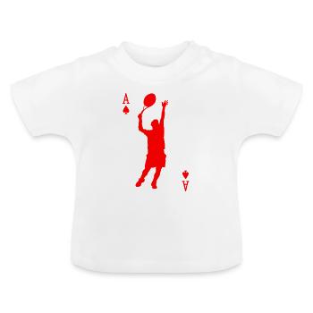 Tennis tennis balle sport ball cadeau - T-shirt bio col rond Bébé - blanc - Devant