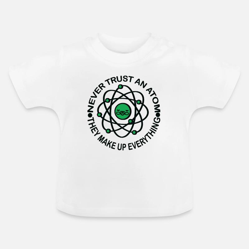 Atom Science Science - T-shirt bio col rond Bébé - blanc