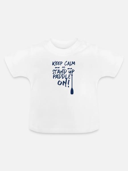 Stand Up Paddler - Baby Bio-T-Shirt mit Rundhals - Weiß