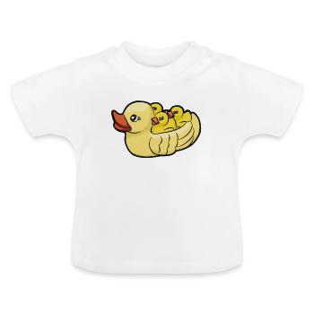 Bain Canard Baignoire Baignoire Canard Plastique Canard - T-shirt bio col rond Bébé - blanc - Devant