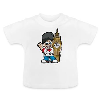 I LOVE LONDON Big Benn Tourist Tower of London UK - T-shirt bio col rond Bébé - blanc - Devant