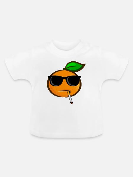 Badboy Orange - Baby Bio-T-Shirt mit Rundhals - Weiß