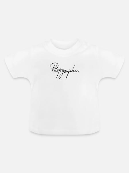 Fotograf - Baby Bio-T-Shirt mit Rundhals - Weiß