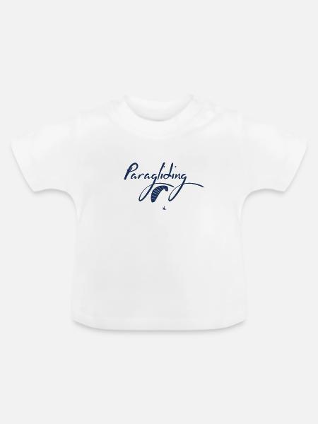 Paraglider - Baby Bio-T-Shirt mit Rundhals - Weiß