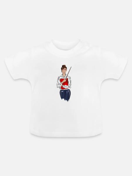 Lehrerin - Baby Bio-T-Shirt mit Rundhals - Weiß