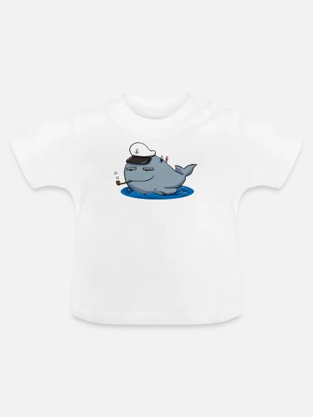 Boot - Baby Bio-T-Shirt mit Rundhals - Weiß