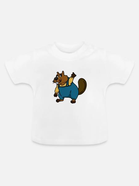 Bad Finger Beaver - Baby Bio-T-Shirt mit Rundhals - Weiß