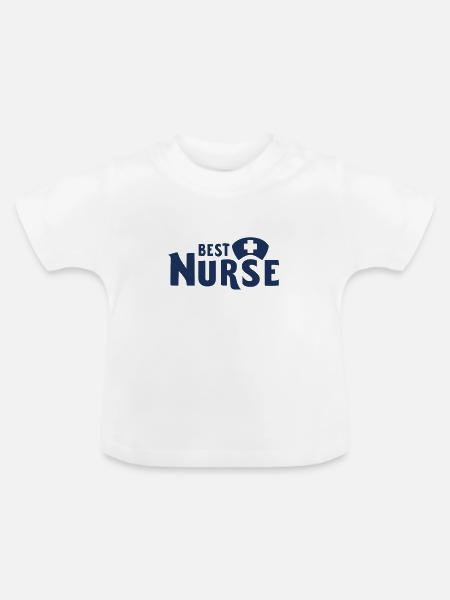 Krankenschwester Krankenschwester - Baby Bio-T-Shirt mit Rundhals - Weiß
