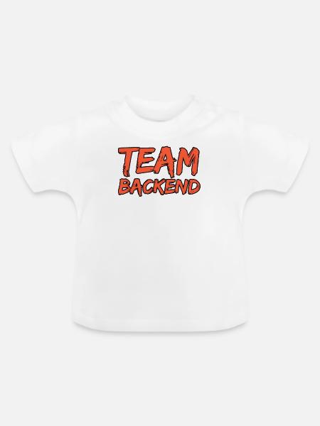 Team Backend Programmierer - Baby Bio-T-Shirt mit Rundhals - Weiß
