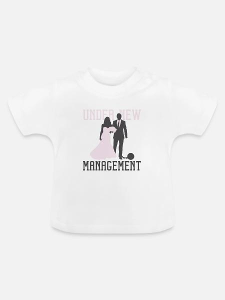 Junggesellenabschied Design Neues Management - Baby Bio-T-Shirt mit Rundhals - Weiß