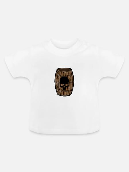 Gift Fass - Baby Bio-T-Shirt mit Rundhals - Weiß