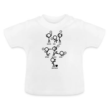 Volleyball - Baby Bio-T-Shirt mit Rundhals - Weiß - Vorne