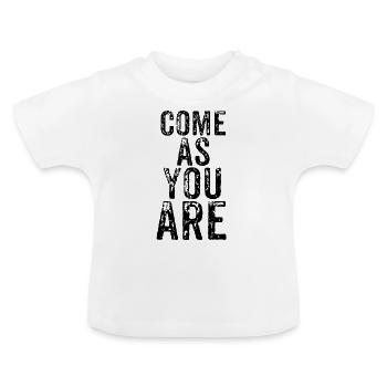 punk rock - Maglietta ecologica con scollo rotondo per neonato - bianco - Fronte