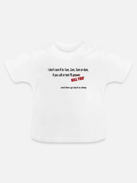 Müdigkeit Witzig - Baby Bio-T-Shirt mit Rundhals - Weiß