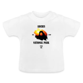Arches National Park Utah Etats-Unis Stone Arch Geology - T-shirt bio col rond Bébé - blanc - Devant