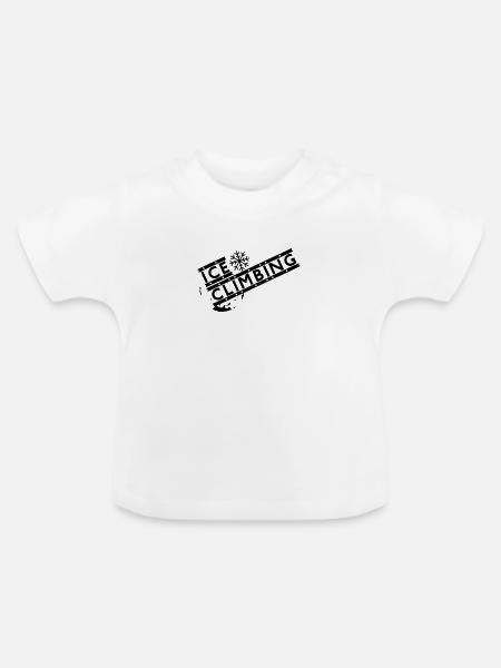 Eisklettern - Baby Bio-T-Shirt mit Rundhals - Weiß