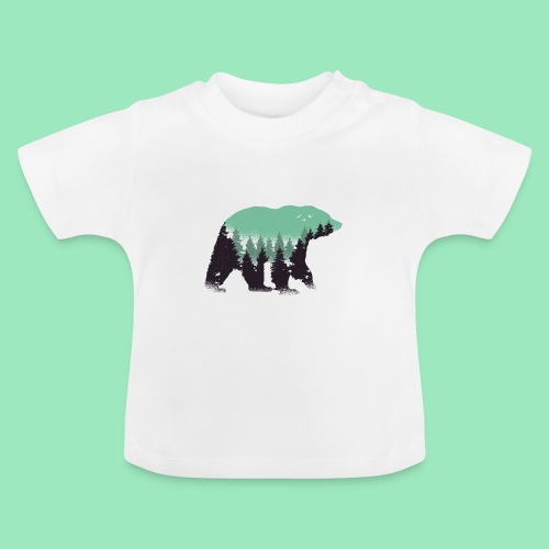 Forest bear - Baby biologisch T-shirt met ronde hals