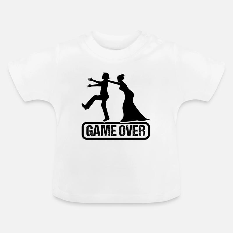 Jeu de mariage - T-shirt bio col rond Bébé - blanc