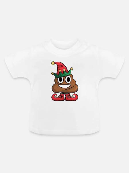 Elf Poop Elf Poop - Baby Bio-T-Shirt mit Rundhals - Weiß