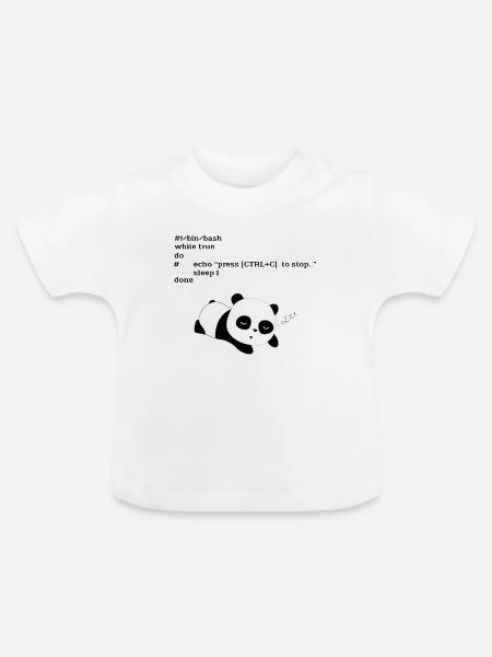 Schlafen Programmierer Lustig - Baby Bio-T-Shirt mit Rundhals - Weiß
