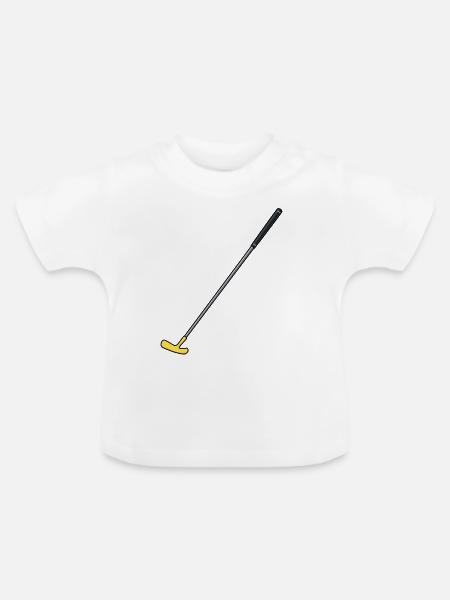 Golf Golfschläger Golfsport - Baby Bio-T-Shirt mit Rundhals - Weiß