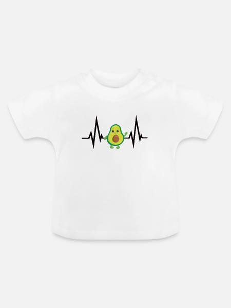 Avocado - Baby Bio-T-Shirt mit Rundhals - Weiß
