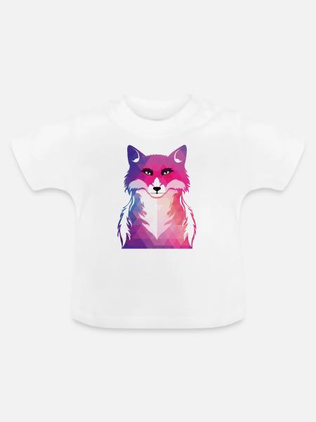 Fuchs - Baby Bio-T-Shirt mit Rundhals - Weiß