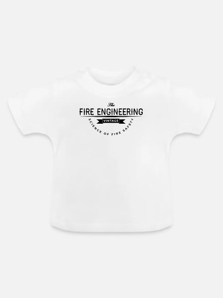Feuerwehr - Baby Bio-T-Shirt mit Rundhals - Weiß