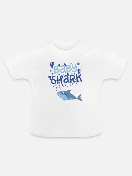 Hai - Baby Bio-T-Shirt mit Rundhals - Weiß