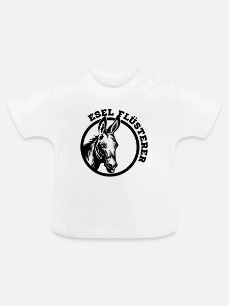 Esel Flüsterer - Baby Bio-T-Shirt mit Rundhals - Weiß